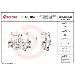 Brzdový strmeň BREMBO F BR 062 - obr. 1