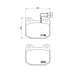 Sada brzdových platničiek kotúčovej brzdy BREMBO P 59 003