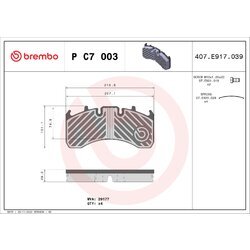 Sada brzdových platničiek kotúčovej brzdy BREMBO P C7 003