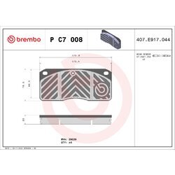 Sada brzdových platničiek kotúčovej brzdy BREMBO P C7 008