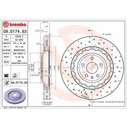 Brzdový kotúč BREMBO 09.D174.53