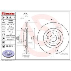 Brzdový kotúč BREMBO 09.D625.11