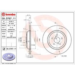 Brzdový kotúč BREMBO 09.D767.11