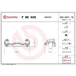 Sada držiakov brzd. strmeňov BREMBO F BK 025 - obr. 1