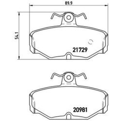 Sada brzdových platničiek kotúčovej brzdy BREMBO P 24 079