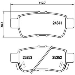 Sada brzdových platničiek kotúčovej brzdy BREMBO P 28 062