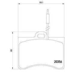 Sada brzdových platničiek kotúčovej brzdy BREMBO P 61 012