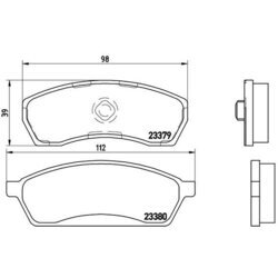 Sada brzdových platničiek kotúčovej brzdy BREMBO P 78 008