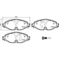 Sada brzdových platničiek kotúčovej brzdy BREMBO P 85 147E