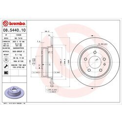 Brzdový kotúč BREMBO 08.5440.10