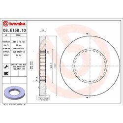 Brzdový kotúč BREMBO 08.E158.10