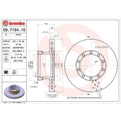 Brzdový kotúč BREMBO 09.7164.10