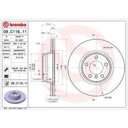 Brzdový kotúč BREMBO 09.C116.11