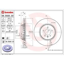 Brzdový kotúč BREMBO 09.D550.23