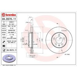 Brzdový kotúč BREMBO 09.D570.11