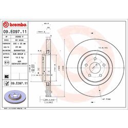 Brzdový kotúč BREMBO 09.E097.11