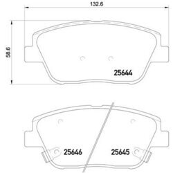 Sada brzdových platničiek kotúčovej brzdy BREMBO P 30 066