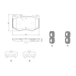 Sada brzdových platničiek kotúčovej brzdy BREMBO P 50 166