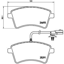 Sada brzdových platničiek kotúčovej brzdy BREMBO P 68 058E