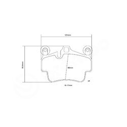 Sada vysoko výkonných brzdových obložení BREMBO 07.B314.85 - obr. 2