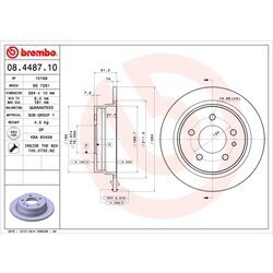 Brzdový kotúč BREMBO 08.4487.10