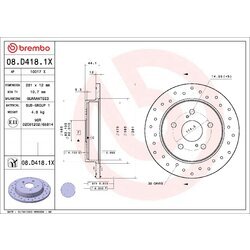 Brzdový kotúč BREMBO 08.D418.1X