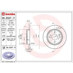 Brzdový kotúč BREMBO 08.E527.11