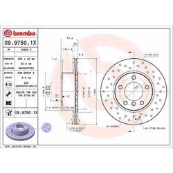 Brzdový kotúč BREMBO 09.9750.1X