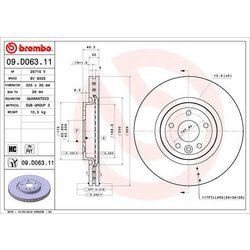 Brzdový kotúč BREMBO 09.D063.11