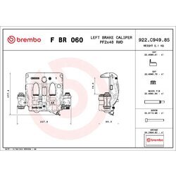 Brzdový strmeň BREMBO F BR 060 - obr. 1