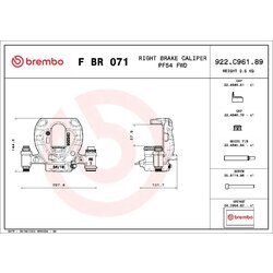 Brzdový strmeň BREMBO F BR 071 - obr. 1