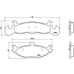 Sada brzdových platničiek kotúčovej brzdy BREMBO P 11 001