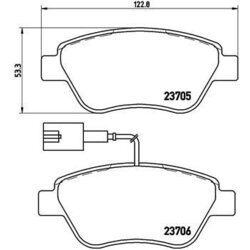 Sada brzdových platničiek kotúčovej brzdy BREMBO P 23 141X