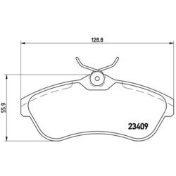 Sada brzdových platničiek kotúčovej brzdy BREMBO P 61 075