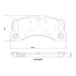 Sada brzdových platničiek kotúčovej brzdy BREMBO P 65 053