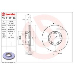 Brzdový kotúč BREMBO 09.7117.10