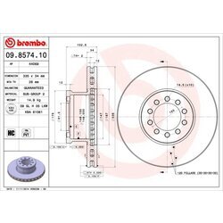 Brzdový kotúč BREMBO 09.8574.10