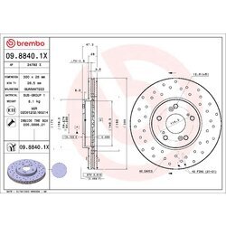 Brzdový kotúč BREMBO 09.8840.1X