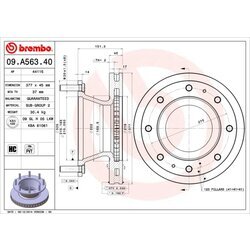 Brzdový kotúč BREMBO 09.A563.40