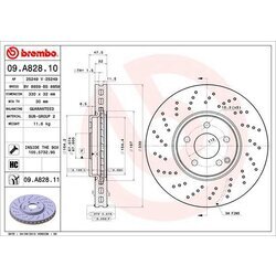 Brzdový kotúč BREMBO 09.A828.10