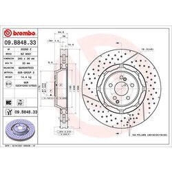 Brzdový kotúč BREMBO 09.B848.33