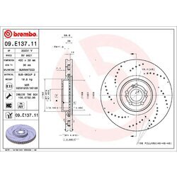 Brzdový kotúč BREMBO 09.E137.11