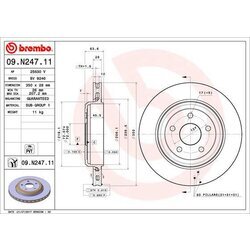 Brzdový kotúč BREMBO 09.N247.11