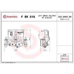 Brzdový strmeň BREMBO F BR 016 - obr. 1