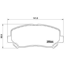 Sada brzdových platničiek kotúčovej brzdy BREMBO P 49 045X