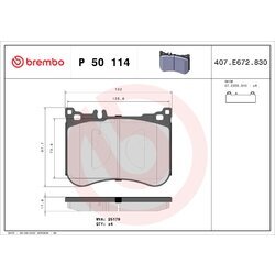 Sada brzdových platničiek kotúčovej brzdy BREMBO P 50 114