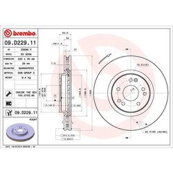 Brzdový kotúč BREMBO 09.D229.11