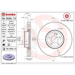 Brzdový kotúč BREMBO 09.D529.13