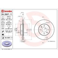 Brzdový kotúč BREMBO 09.D607.11