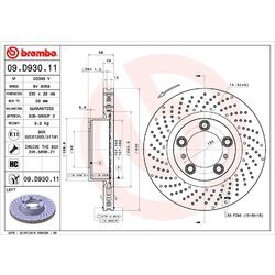 Brzdový kotúč BREMBO 09.D930.11